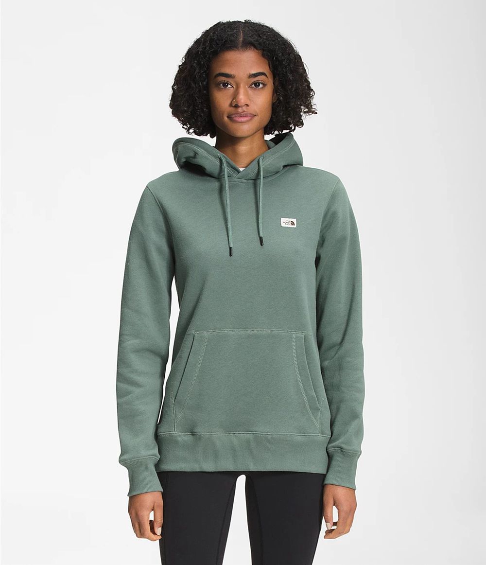 The North Face Heritage Patch Pullover Kapuzenpullover Damen - Grün CH-321QEJD